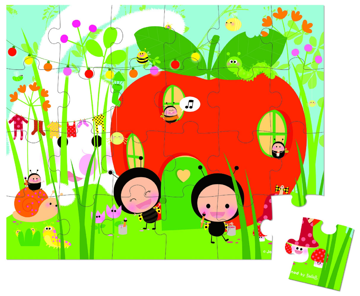 Janod Hat Boxed Garden & Insects Puzzle 
