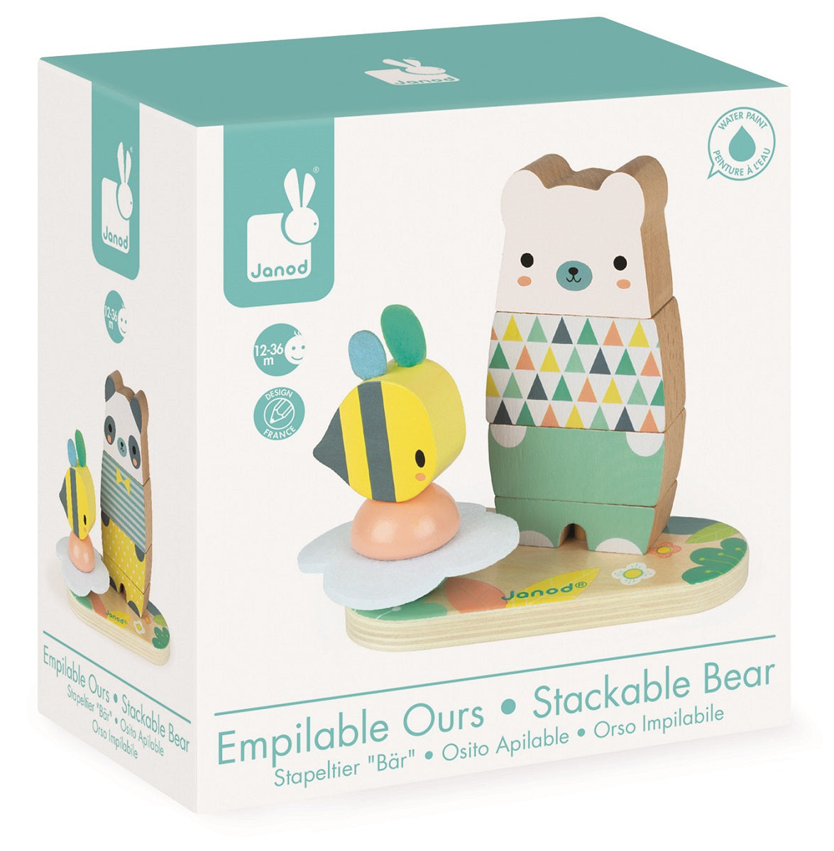 Wooden Pure Stackable Bear