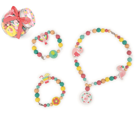 Birdy Flamingo Lacing Beads - 220 Beads