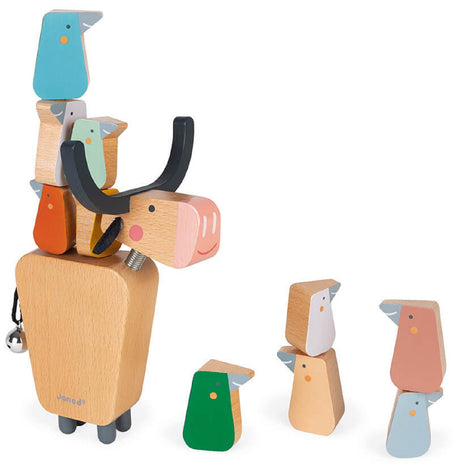Wooden Buffalo Balancing Game