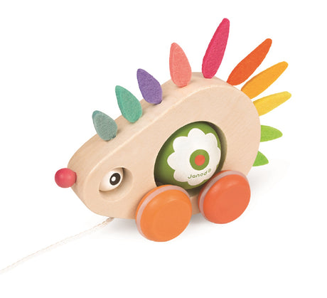 Pull Along Wooden Hedgehog