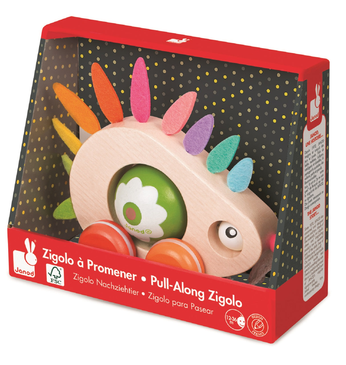 Pull Along Wooden Hedgehog