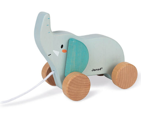 Pull Along Wooden Elephant