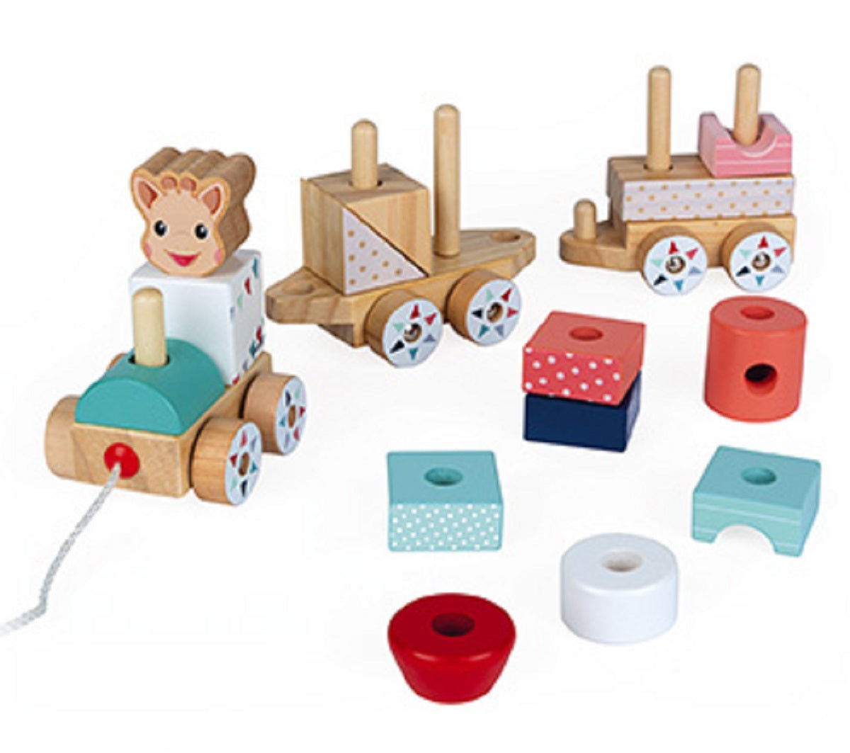 Sophie La Giraffe Build and Stack Train