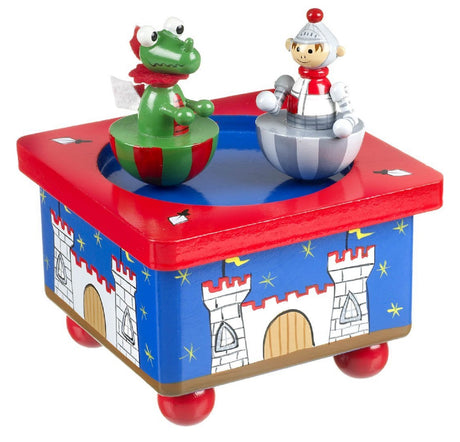 Knight & Dragon Wooden Music Box
