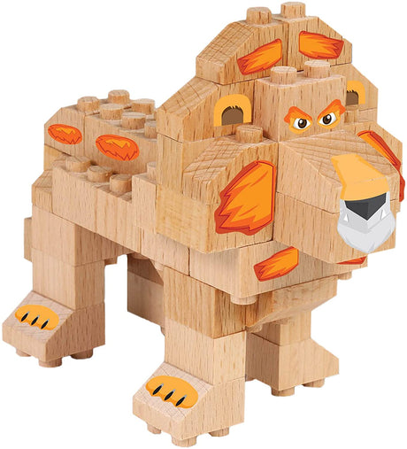 Wooden Build A Lion Kit