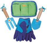 Childrens Blue Garden Tool Belt Set