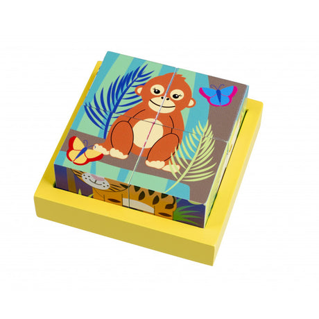 Four Blocks Jungle Animal Puzzle