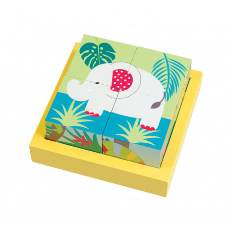 Four Blocks Jungle Animal Puzzle