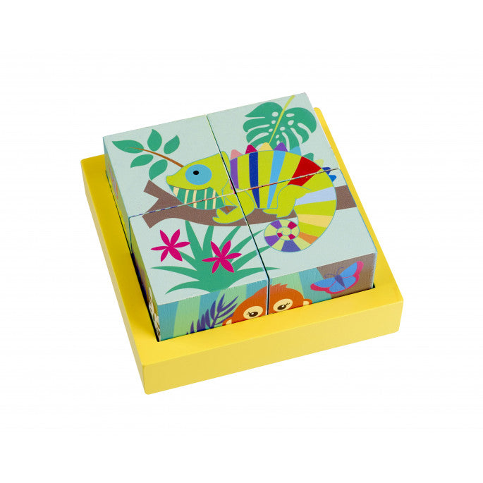 Four Blocks Jungle Animal Puzzle