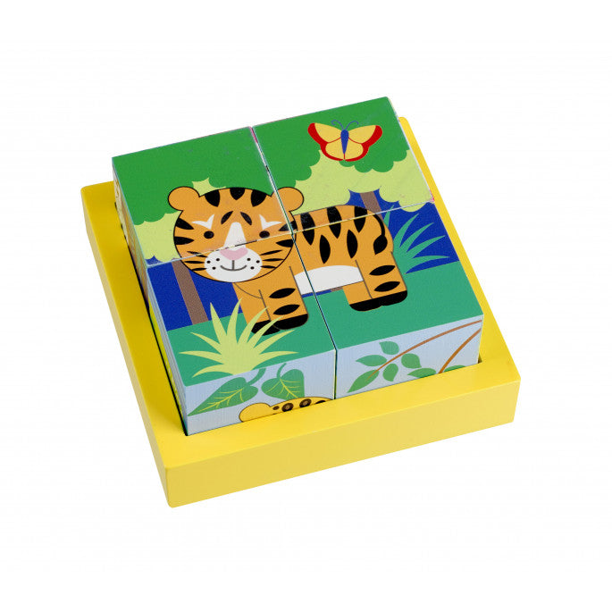 Four Blocks Jungle Animal Puzzle