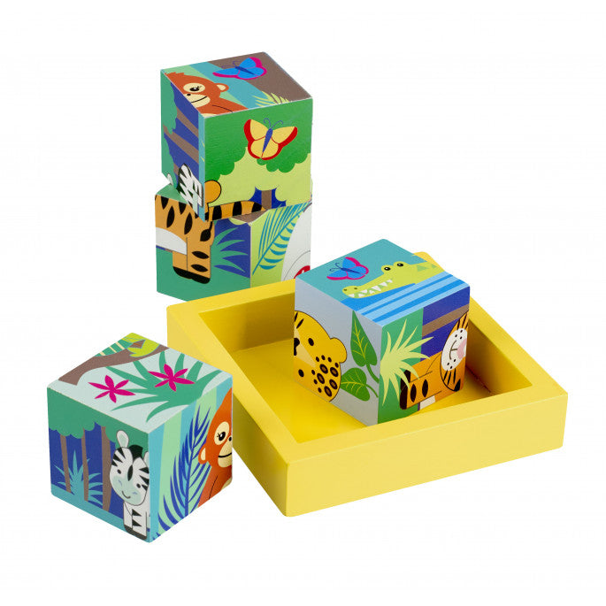 Four Blocks Jungle Animal Puzzle