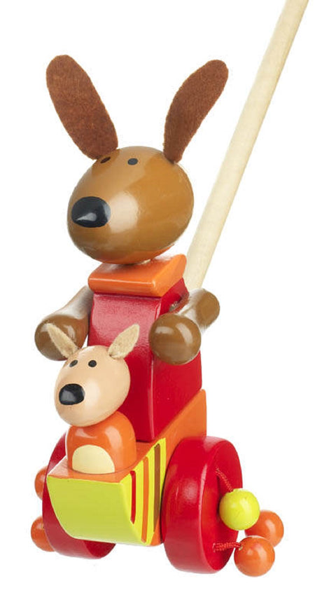 Push Along Wooden Kangaroo