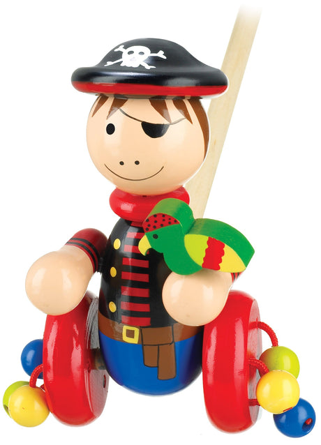 Push Along Wooden Pirate