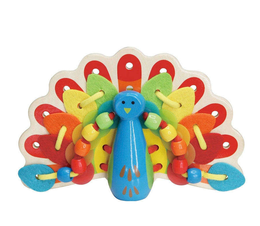 Lacing Wooden Peacock