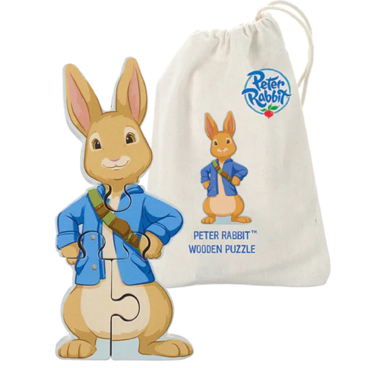 Peter Rabbit Holz-Formpuzzle Für Kleinkinder – 5-teiliges Lernspielzeug Ab 2 Jahren