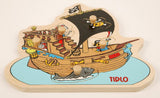 Wooden Pirate Ship Peg Puzzle