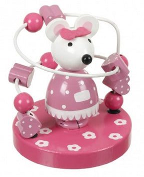 Pink Mouse Wooden Bead Frame