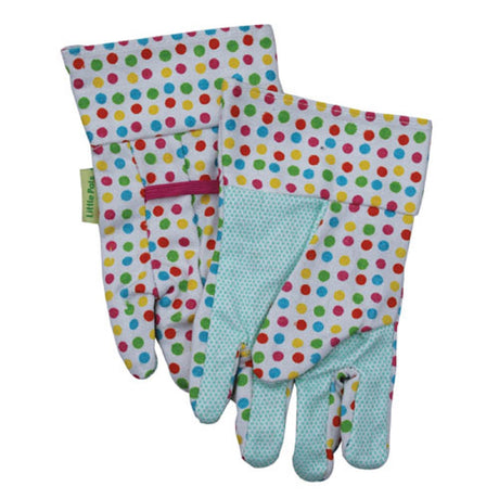 Childrens Polka Dot Gardening Gloves