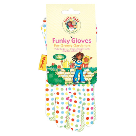 Childrens Polka Dot Gardening Gloves