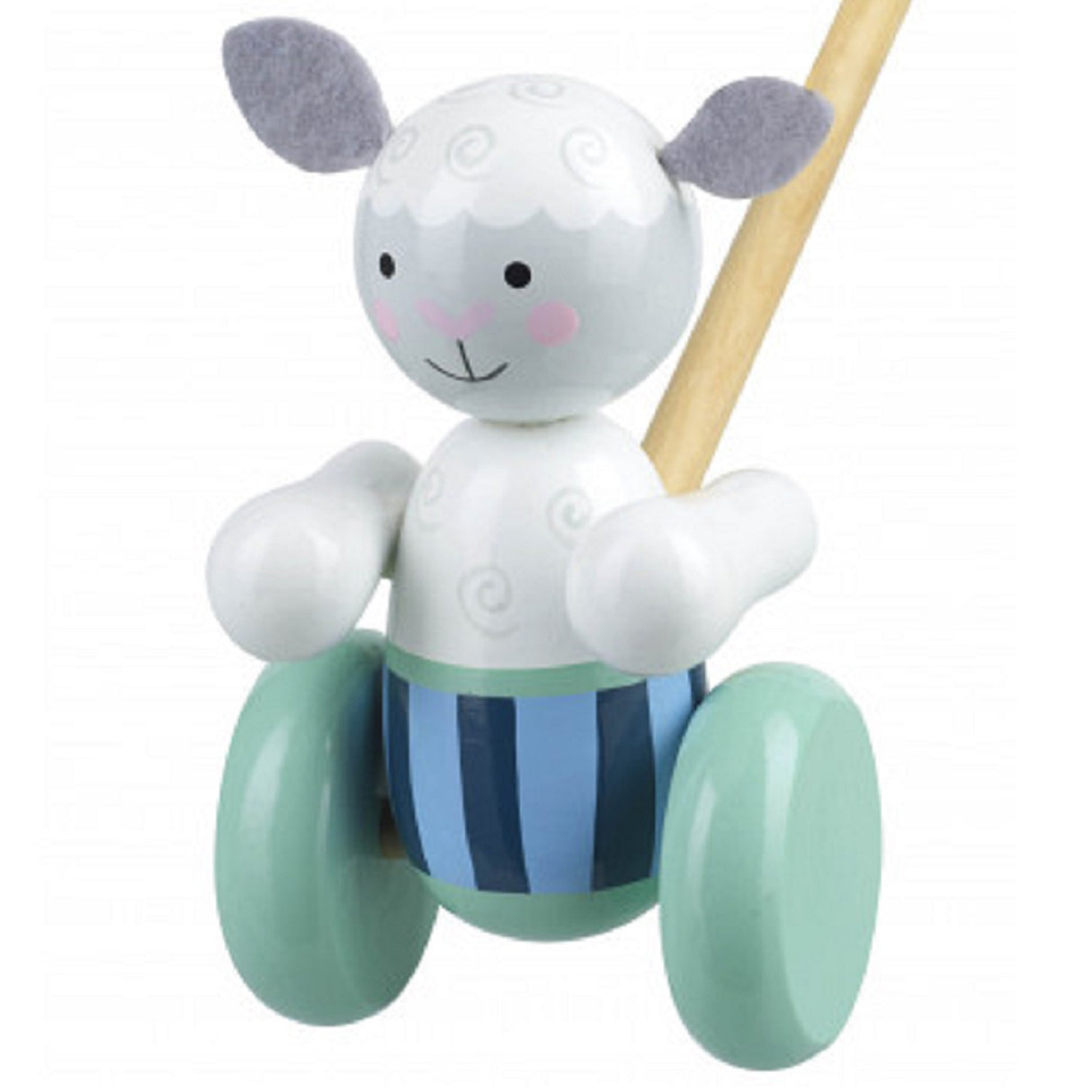 Push Along Wooden Sheep