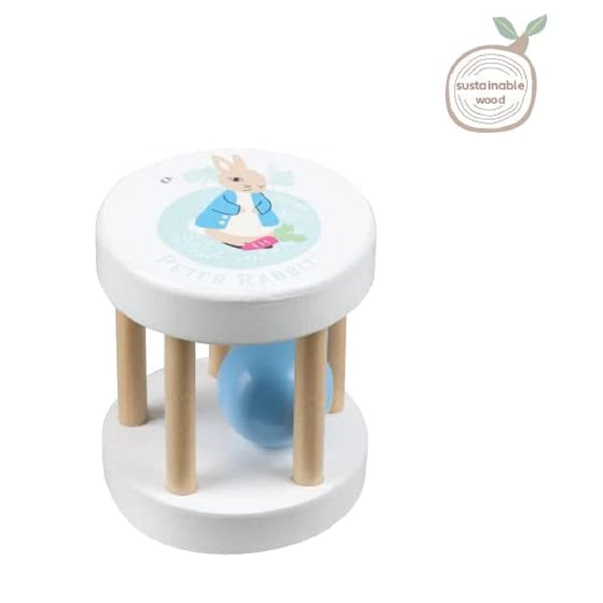 Wooden Peter Rabbit Roller Rattle