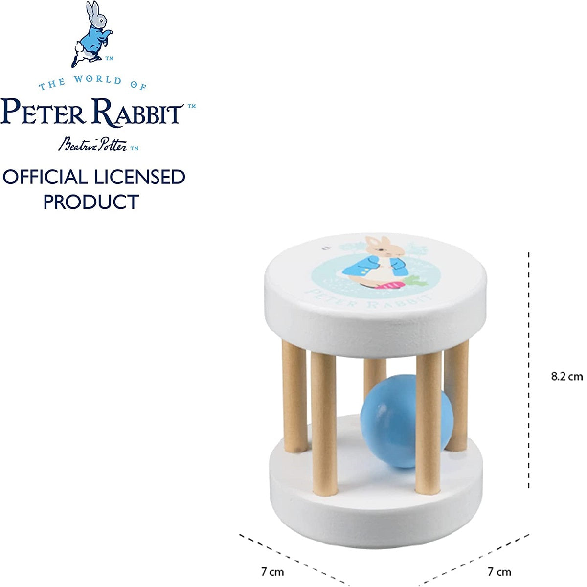 Wooden Peter Rabbit Roller Rattle
