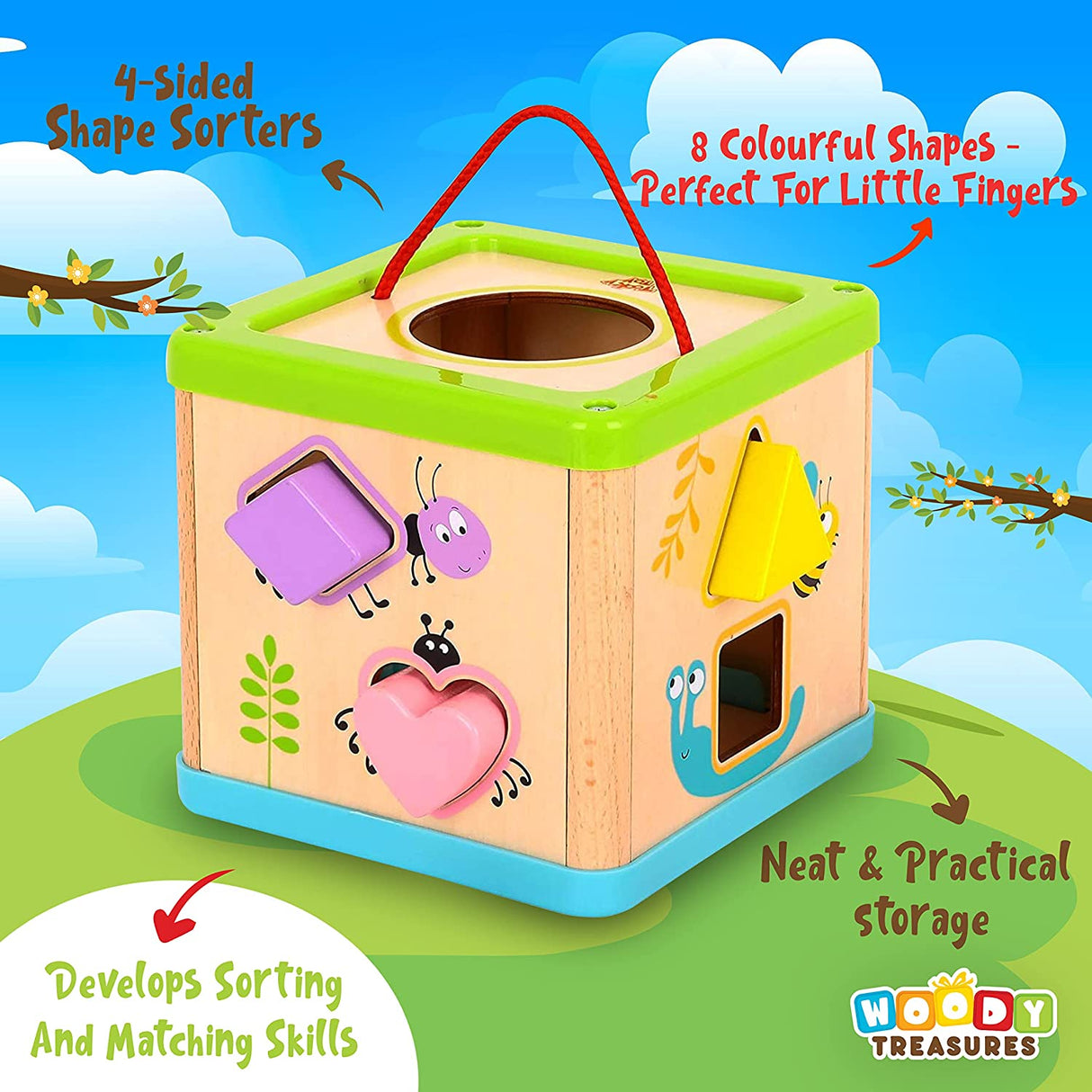 Woody Treasures Shape Sorting Cube