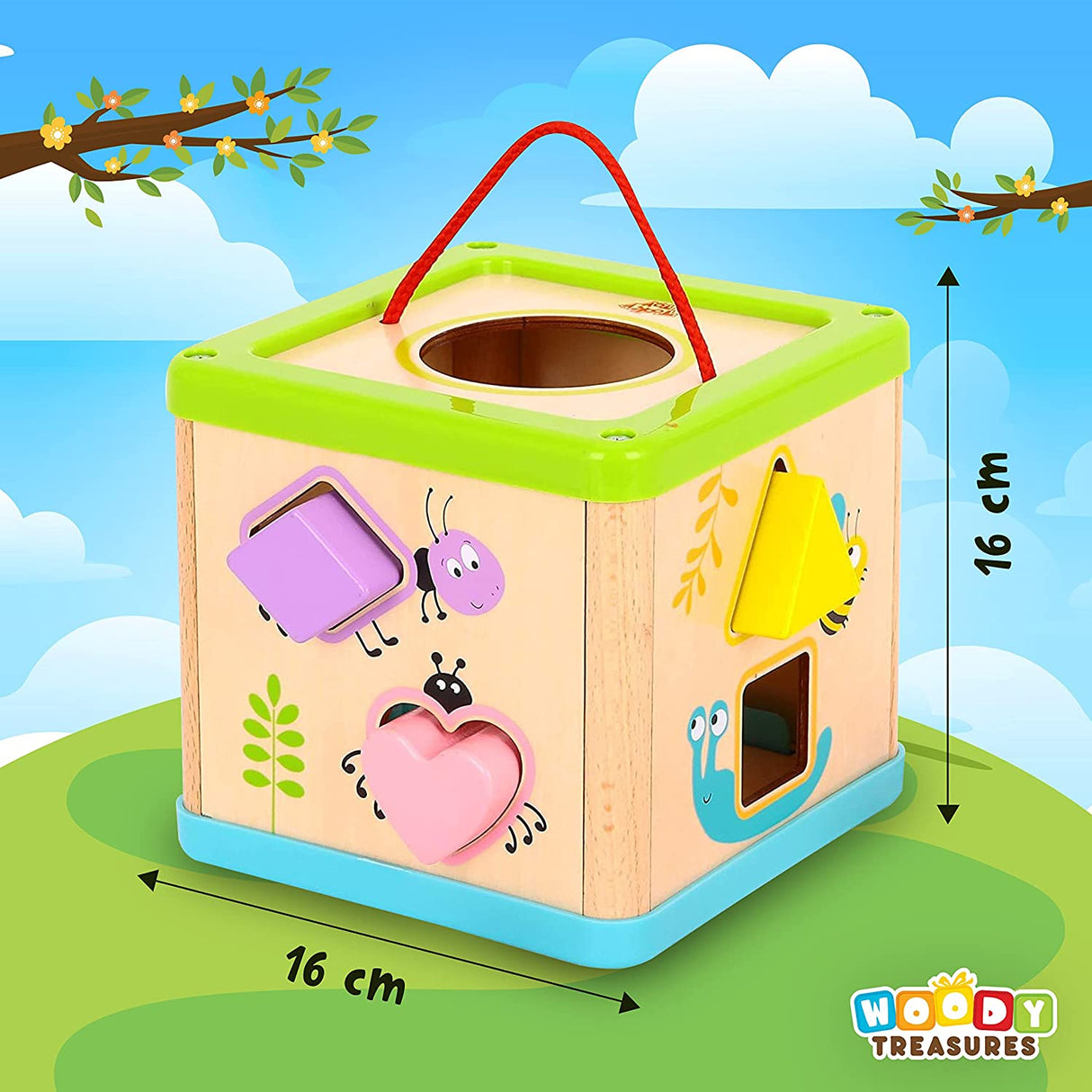 Woody Treasures Shape Sorting Cube