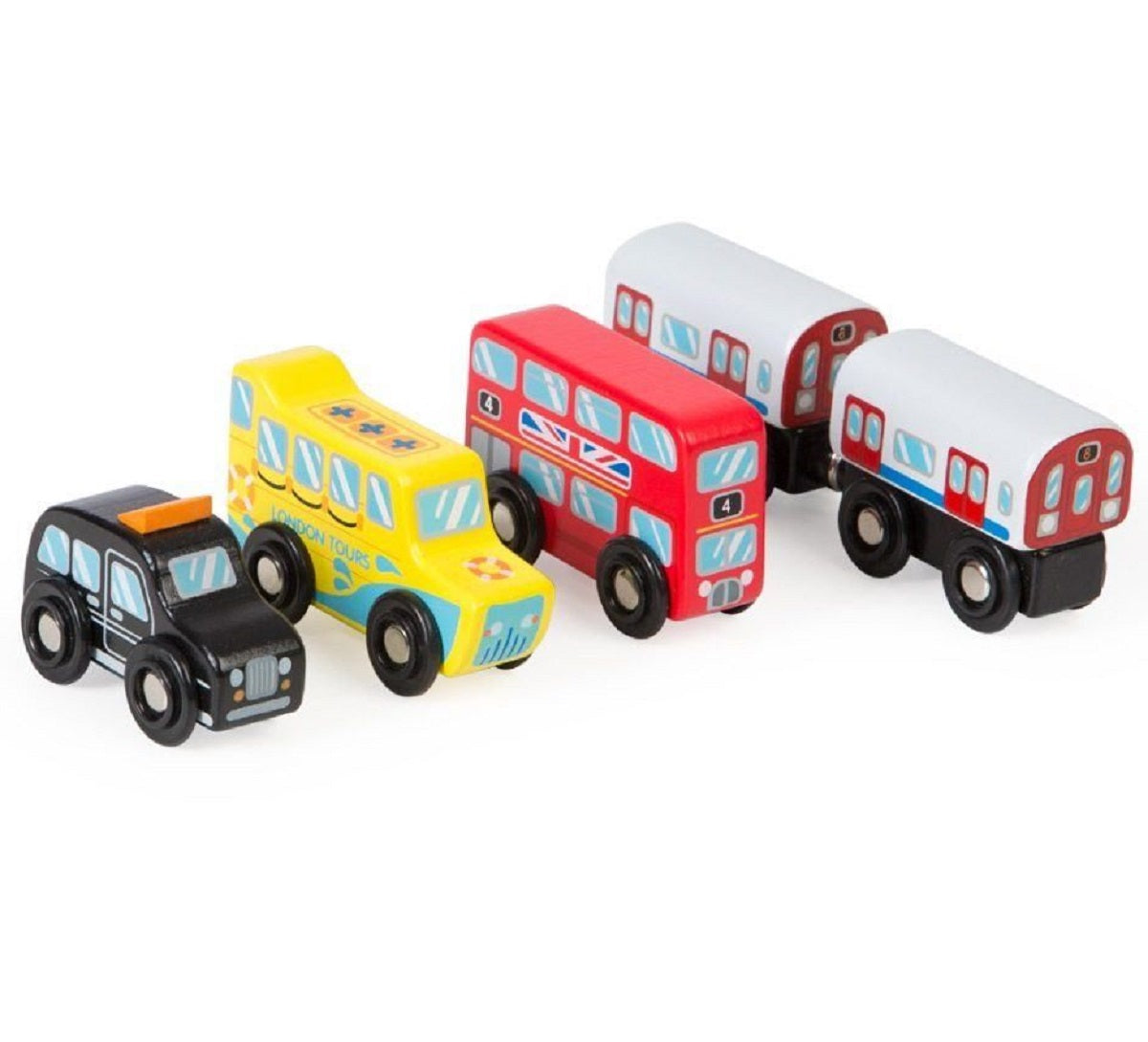Wooden London Vehicles Set