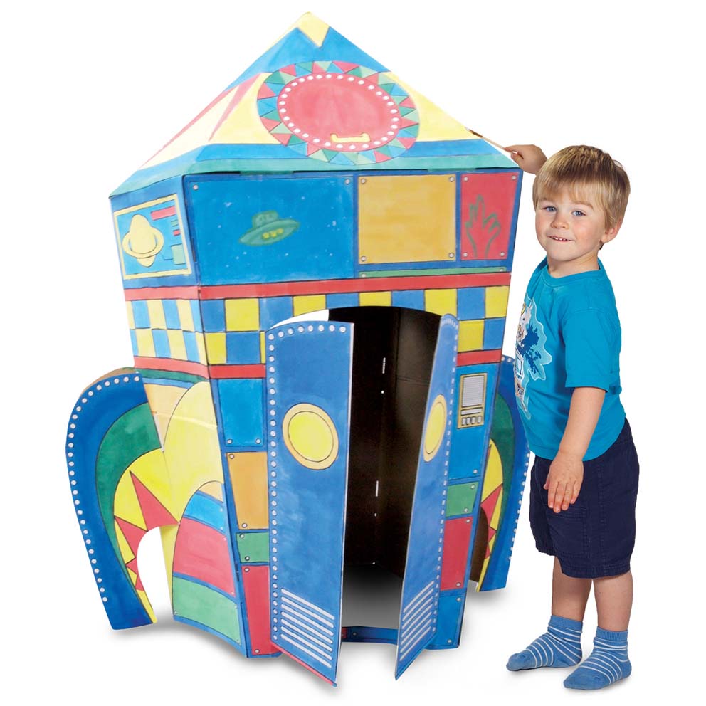 Colour Your Own Cardboard Rocket