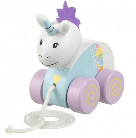 Pull Along Wooden Unicorn