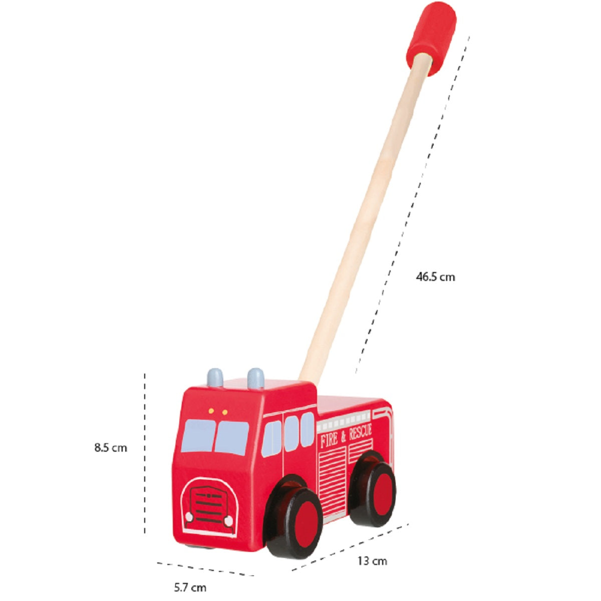 Push Along Vintage Fire Engine