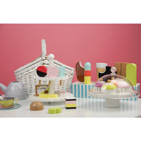 Domed Stand of Wooden Cupcakes