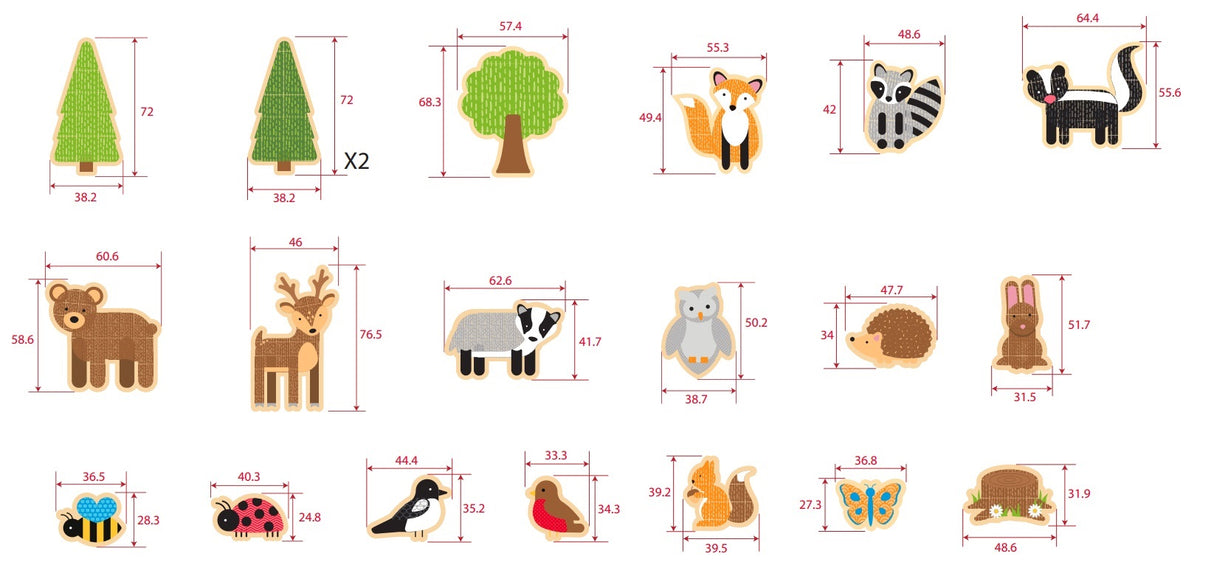 Woodland Magnets 3