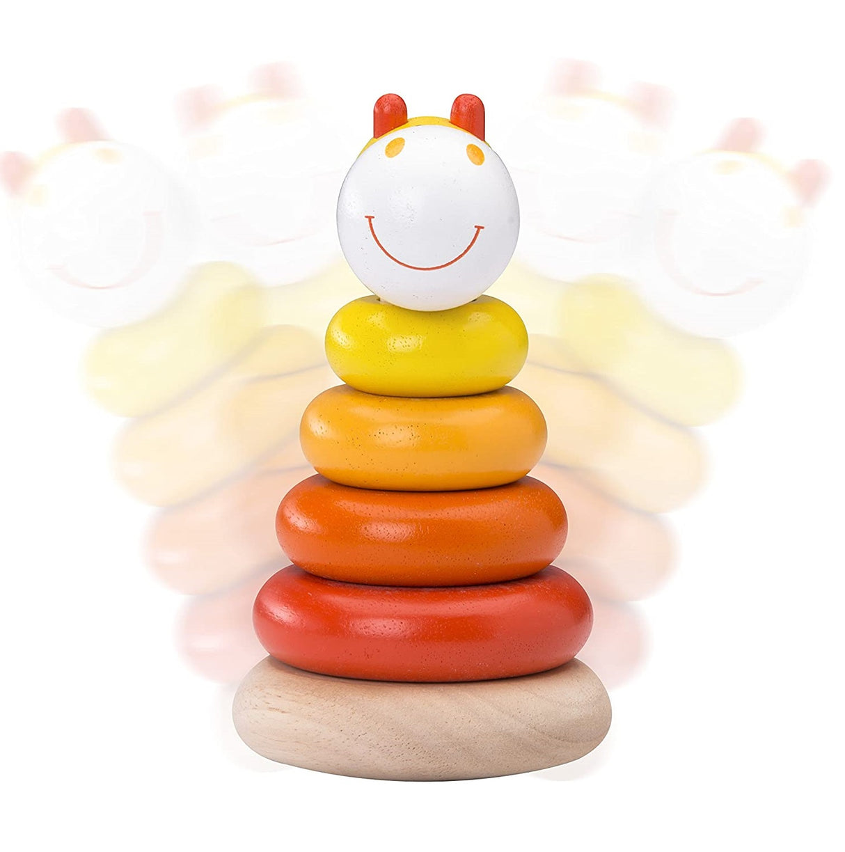 Wooden Giraffe Stacking Rings