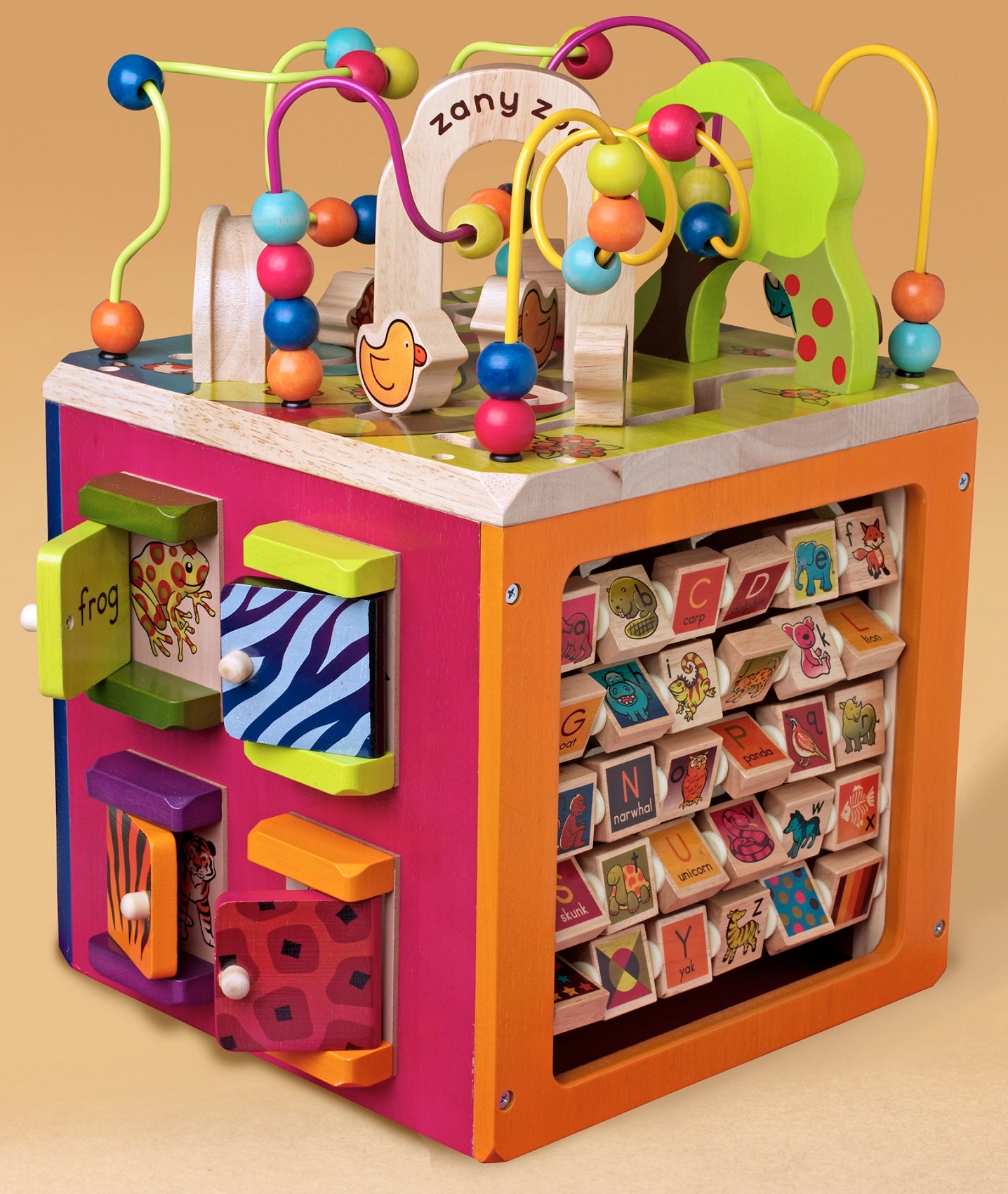 Zany Zoo Activity Cube – Wooden Toy Shop