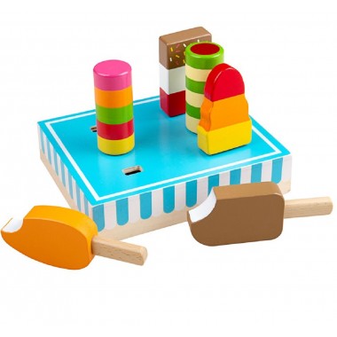 Stand of Wooden Ice Lollies
