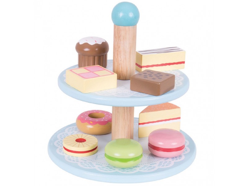BigJigs Cake Stand with 9 Cakes