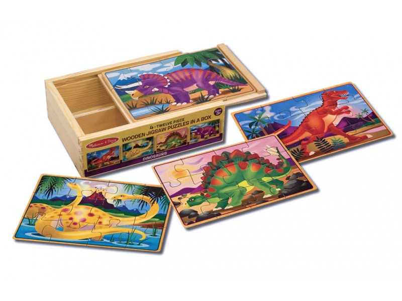 Melissa and Doug Dinosaur Puzzles in a Box