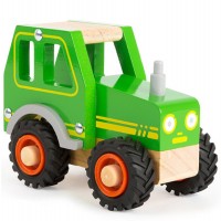 Green Tractor with Rubber Wheels