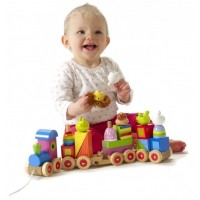 Pull Along Wooden Animal Puzzle Train