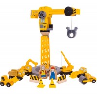 Big Yellow Crane and Construction Set