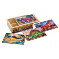 Melissa and Doug Dinosaur Puzzles in a Box