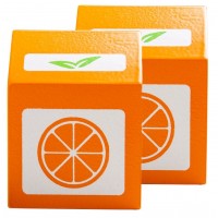 2 x Wooden Orange Juice Cartons