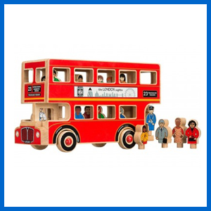 London Bus with Passengers